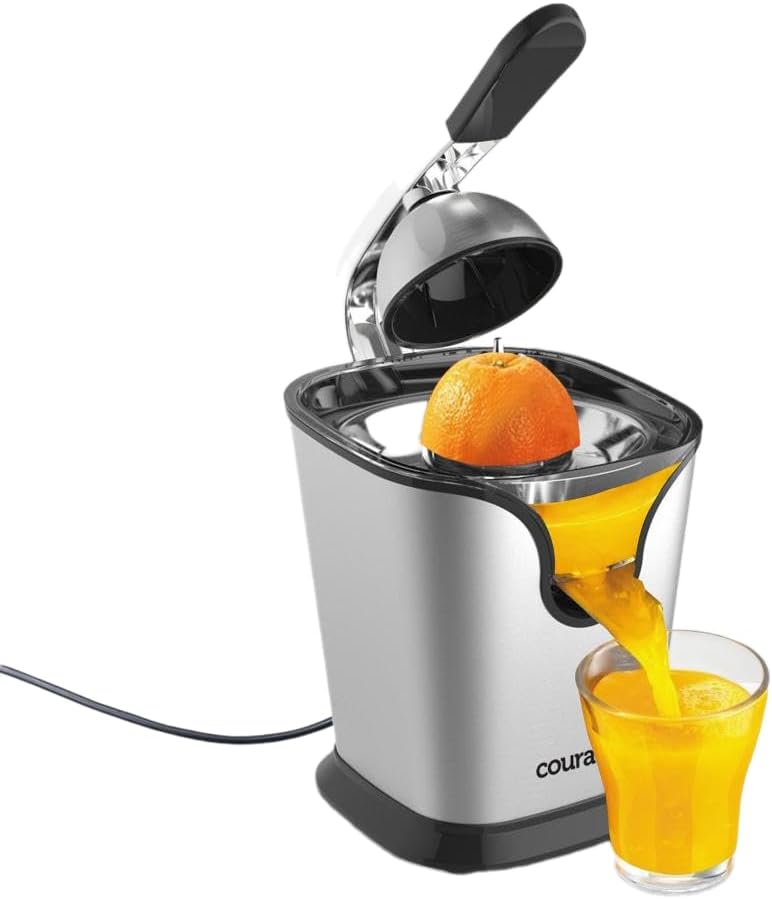 COURANT Premium Citrus Juicer Electric | Powerful 160W Motor, Square Design, Soft-Grip Handle, Anti-Drip Spout, Auto Juicing,Stainless Steel Dishwasher-Safe Parts, Cord Storage for Easy Cleanup - Image 1